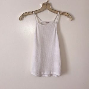 Brandy Melville cropped white tank top